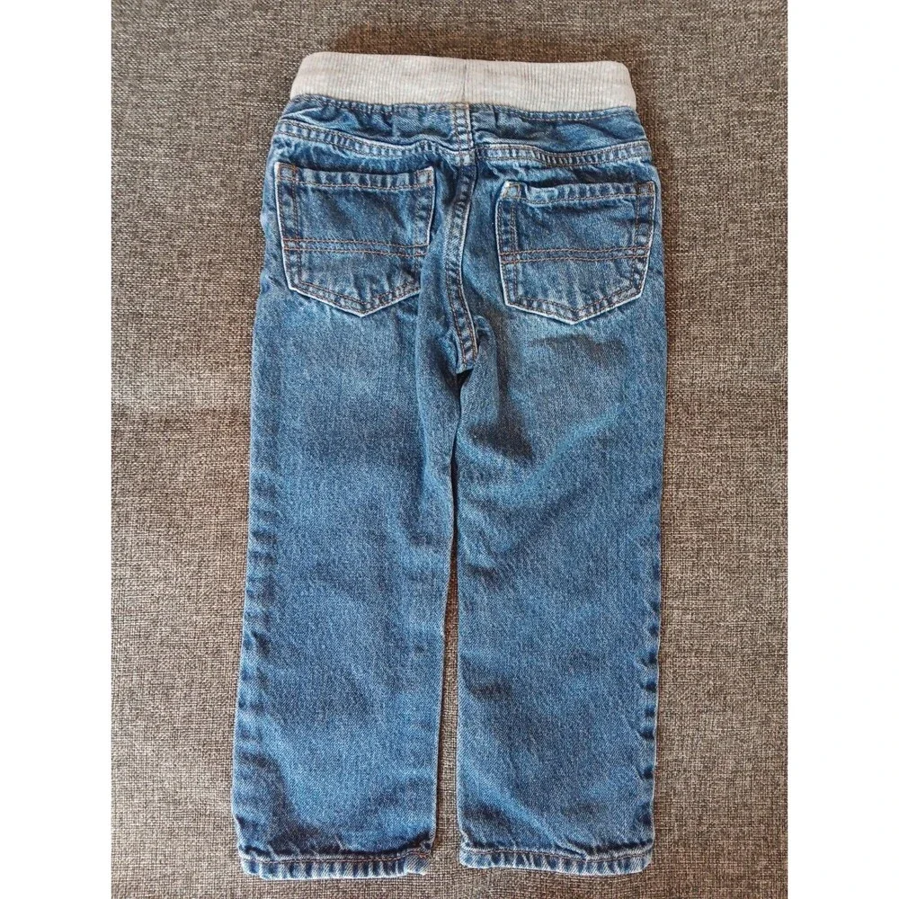 Children's Place 3T Blue Jeans Straight Leg Comfort Waistband Drawstring